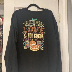 Southern Ya’ll Black Fall Long Sleeve T-shirt. XL. Love & Hot Cocoa Casual Shirt